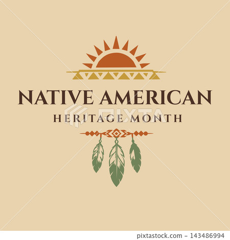 Native American Heritage Month Sun & Feathers Native American Heritage Month Sun & Feathers 143486994