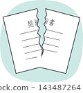An illustration illustrating the cancellation or termination of a contract. 143487264