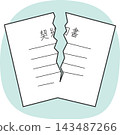 An illustration illustrating the cancellation or termination of a contract. 143487266