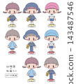 Kindergarten uniform set (color print version) 143487546