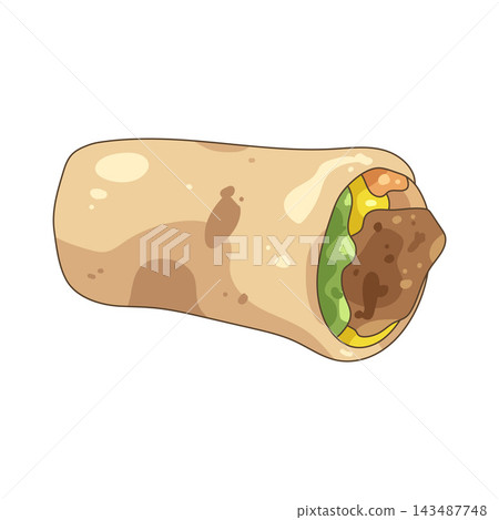 Illustration of delicious burrito Illustration of delicious burrito 143487748