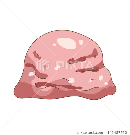 Illustration of pink ice cream scoop Illustration of pink ice cream scoop 143487750