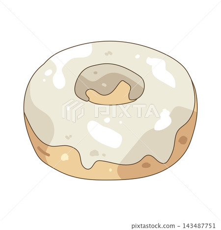Illustration of glazed donut Illustration of glazed donut 143487751