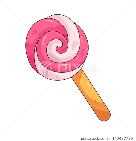 Illustration of swirl lollipop Illustration of swirl lollipop 143487789