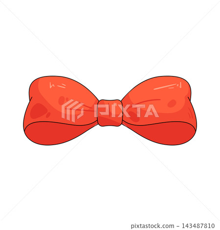 Illustration of red bow 143487810