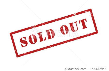 Red grunge sold out rubber stamp Red grunge sold out rubber stamp 143487945
