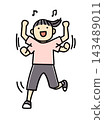 Woman doing aerobics_Full color 143489011