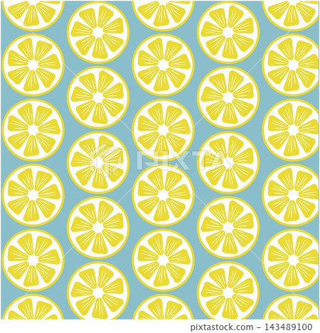 A refreshing fruit pattern background featuring sliced lemons. A refreshing fruit pattern background featuring sliced lemons. 143489100