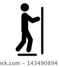 Pictograms for rehabilitation in nursing care facilities: Wall and handrail standing exercises 143490894