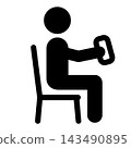 Pictogram for rehabilitation in nursing care facilities: Weights and dumbbell exercises 143490895