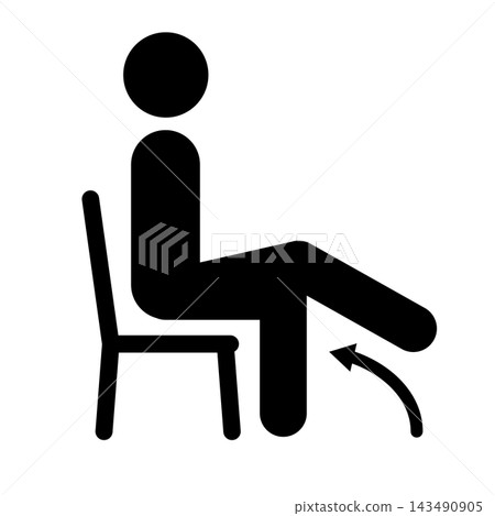 Pictograms for rehabilitation in nursing care facilities: Chair exercises and knee bending. 143490905