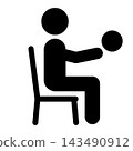 Pictograms for rehabilitation in nursing care facilities: Ball exercises and upper limb exercises 143490912