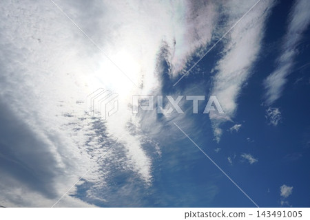 秋天的藍天白雲 秋天的藍天白雲 143491005