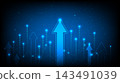 Glowing Arrow Growth and Financial Data Stock Market Background 143491039