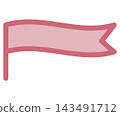 A simple red flag illustration 143491712
