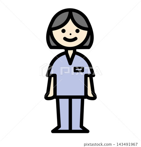 身穿護士制服的女護士插圖 143491967