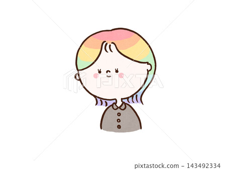一位擁有彩虹色頭髮的女性(LGBTQ/性少數群體) 一位擁有彩虹色頭髮的女性(LGBTQ/性少數群體) 143492334