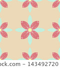 Elegant Floral Geometric Seamless Pattern Background Vector 143492720