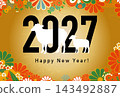 綿羊經過零度以下 - 2027 新年卡片模板 143492887