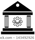 Governance framework icon. Governance framework with variatif sign. Corporate governance structure and management system. flat style. 143492926