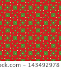 Red and Green Geometric Abstract Seamless Pattern Vector Background 143492978