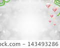 Hanging ornaments and snowflake background illustration 143493286
