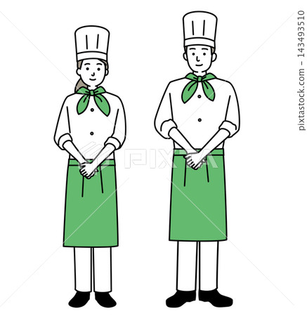 Young male and female staff working in a restaurant Young male and female staff working in a restaurant 143493510