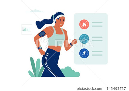 Vector of Wearable Wellness Tracking Fitness Runner Isolated Illustration Vector of Wearable Wellness Tracking Fitness Runner Isolated Illustration 143493737