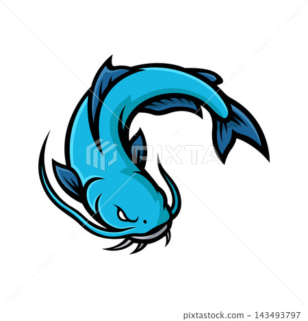 catfish mascot logo illustration vector design template simple and modern style catfish mascot logo illustration vector design template simple and modern style 143493797