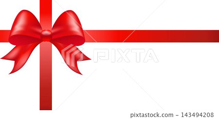 Shiny red color satin ribbon on white background Shiny red color satin ribbon on white background 143494208
