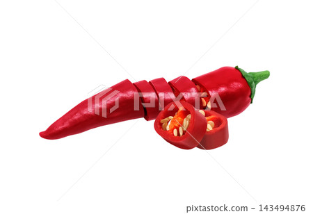 Realistic illustration of a red chili pepper. 143494876