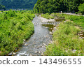 根智川流經新潟縣糸魚川市鬱鬱蔥蔥的河床，以及夏日山村的景色。 143496555