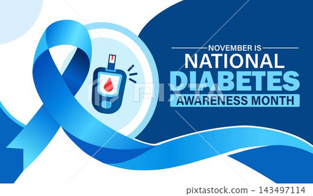 National Diabetes Awareness Month Blue Ribbon National Diabetes Awareness Month Blue Ribbon 143497114