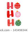 Cute Christmas greeting card typography 143498344