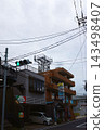 Cell phone base station equipment on top of a building 143498407