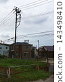 Cell phone base station equipment on top of a building 143498410