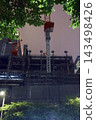 Night view of the area around Tokyo Station, construction site cranes 143498426