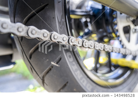大型美式摩托車的鏈條與後輪保養 大型美式摩托車的鏈條與後輪保養 143498528
