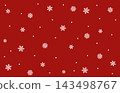 Snowflake and red background material - Winter 143498767