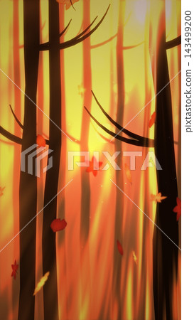 Autumn Forest Sun Rays Golden Light Backdrop Illustration Autumn Forest Sun Rays Golden Light Backdrop Illustration 143499200