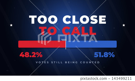 Too Close Election Night Broadcast Illustration Too Close Election Night Broadcast Illustration 143499211