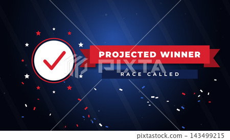 Projected Winner Election Night Broadcast Illustration Projected Winner Election Night Broadcast Illustration 143499215