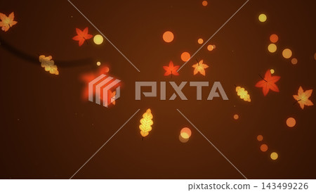 Rack Focus Maple Leaf Autumn Bokeh Background 143499226
