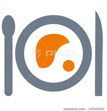 Food waste: Gray plates and orange leftovers Food waste: Gray plates and orange leftovers 143500363