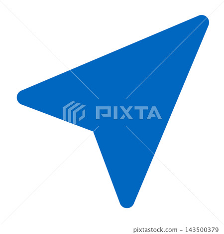 Navigation arrow: Blue arrow pointing to the upper right 143500379