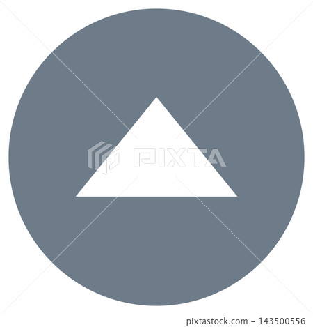 Upward-pointing triangle in a circle; White triangle in a gray circle Upward-pointing triangle in a circle; White triangle in a gray circle 143500556