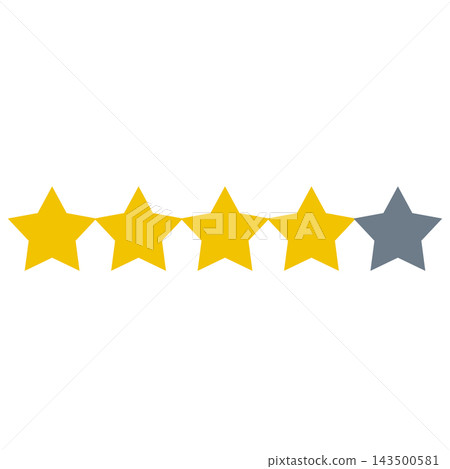 A four-star rating: four yellow stars and one gray star. A four-star rating: four yellow stars and one gray star. 143500581