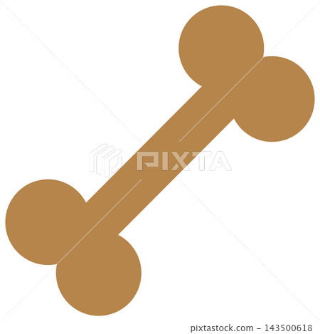 Bone treats: Brown bones placed at an angle Bone treats: Brown bones placed at an angle 143500618