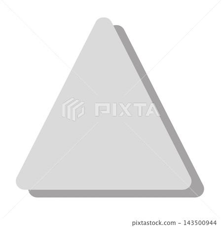 A gray triangle shape with rounded corners and a shadow in the bottom right corner, which can be used as a background or icon base. A gray triangle shape with rounded corners and a shadow in the bottom right corner, which can be used as a background or icon base. 143500944