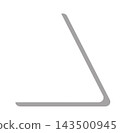 A white triangular shape with rounded corners and a shadow in the bottom right corner, which can be used as a background or icon base. 143500945